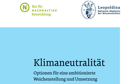 Rat Für Nachhaltige Entwicklung Und Leopoldina Veröffentlichen ...